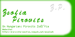 zsofia pirovits business card